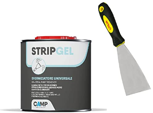 Camp STRIP GEL, Sverniciatore professionale in gel per legno, ferro e muro con Spatola 60mm