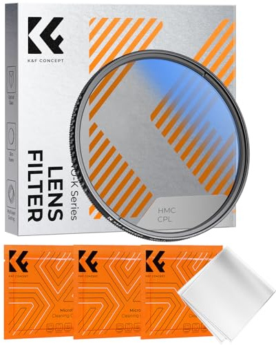 K&F Concept K-Serie Pro 39mm Slim Zirkularer Polfilter Polarisationsfilter CPL Filter Cirkular Polfilter Optisches Glas & Aluminium für Foto-Kameraobjektive | für Reduzierung von Blendung und Reflexionen, Optisches Glas, Ultradünner Filterrahmen, Nano-Klear, FC301