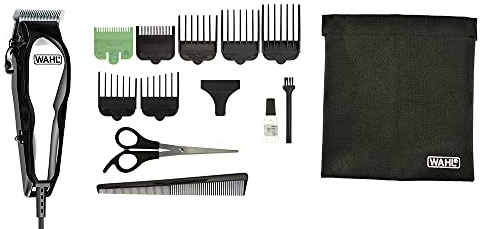 WAHL Baldfader, tagliacapelli per uomo, tagliacapelli a filo, lunghezze di taglio precise, 8 pettini, lame di precisione auto-affilanti, tagli di capelli corti