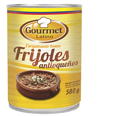 Gourmet Latino - Frijoles Antioqueños - 580 g - Tradicional de Colombia | Lata de Frijoles Antioqueños - Delicioso Sabor - Ideal para Combinar con Arroz, Carne o Verduras - Listo para Comer