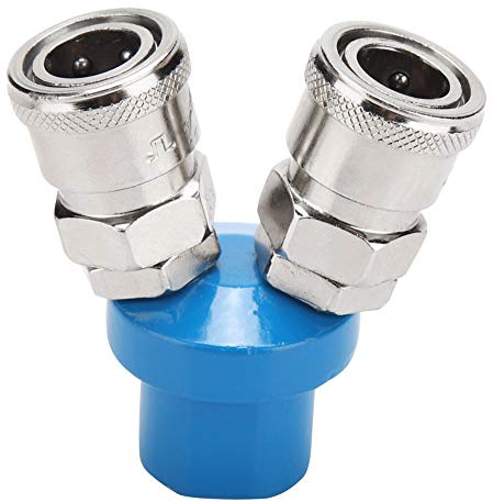 Joyzan Montage Rapide Pneumatique, 1/4 Raccord Pneumatique Bidirectionnel 2/3 Voie Connecteur Compresseur Air Pompe Distributeur Comprimé Enfichable Connexion SéParateur Tuyau Coude Combinaison