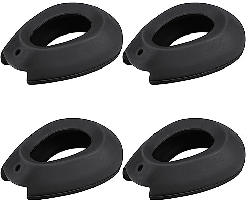 FERCAISH Silicone Hair Dye Ear Covers - 2 Pairs Waterproof Ear Protector Caps Hair Dye Earmuffs for Hairdressing Salon, Spa, Bathing and Showers(Black)
