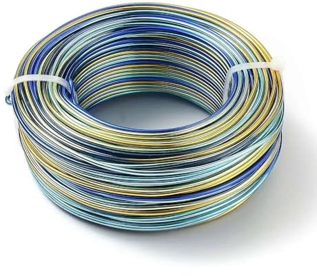 Basteldraht 55 m/Rolle, bunter Aluminiumdraht, 1 mm, 1,5 mm, 2 mm, Schmuckzubehör for Schmuck, DIY, Basteln, Zubehör (Color : K, Size : 1.5mm 55m)