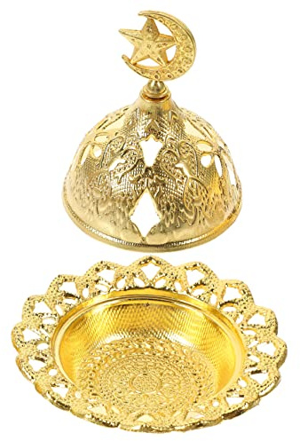 Ciieeo Brûleur Encens Arabe Porte-encens Vintage Décoration De Table Brûle-encens Petit Ornement De Bureau Base De Combustion Encens