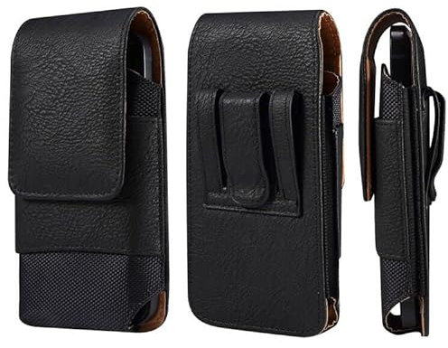 Porta Cellulare da Cintura Uomo, Fondina Porta Cellulare con Clip Cintura Pelle, 7.2 Sacchetto Clip da Cintura Marsupio Porta Cellulare Uomo Cintura Borsello Borsetta per Outdoor Campeggio Viaggio