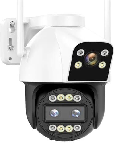 BAFEIYA Caméras de sécurité sans Fil pour l'extérieur Carte SIM 4G PTZ caméra dôme 4K 6MP HD 10X Zoom extérieur sans Fil CCTV caméra de sécurité Audio bidirectionnel P2P(4G Add 128G)