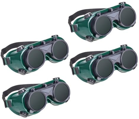 Gadpiparty 4stücke Schweißerschutzbrille Mit Klappdesign Für Löten Schleifen Schneiden Arbeit Schweißen Schweißschutzbrille Augenschutz Kratzfeste Beschichtung Belüftungsöffnungen Kopfband