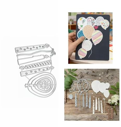 Kerze Ballon Stanzschablonen Geburtstag Stanzen für DIY ScrapBooking Album Dekorative Papier Handwerk und Karten Herstellung