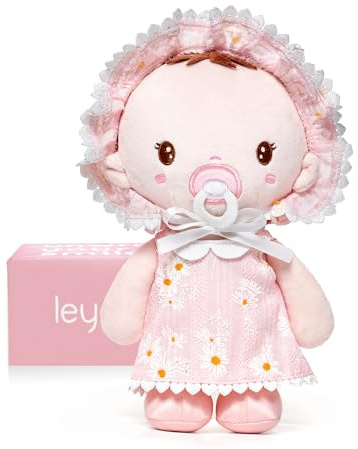LeyaDoll mjuk babydocka leksak (23 cm), min första tygdocka för 1-åriga flickor, födelsedagspresent, småbarn – baby tusensköna