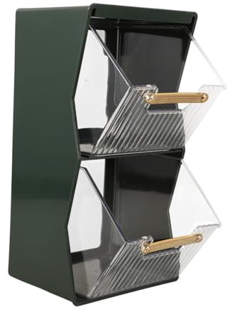MAGICLULU Double Layer Tea Bag Storage Box Tea Organizer Sugar Bag Holder Countertop Accessories