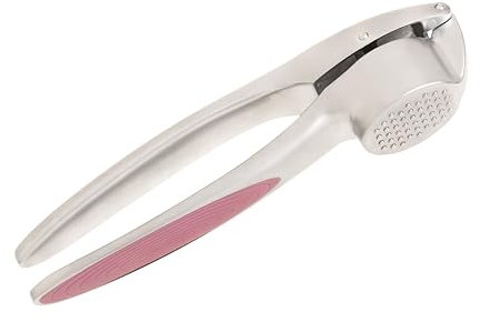 Wiltshire Colour Rush Garlic Press, Chrome Plated, Anti-Slip Soft Grip Handle, Kitchen Garlic Crusher, Press, Mincer, Heavy Duty, Strong and Durable, Easy to Use, Pink, 15.8x3.9x2.8cm