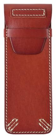 Mr.Fashion Leder Herren Handgefertigte Tasche Protector Stifteetui Vintage Kreative Geschenke pflanzlich gegerbtes Leder Stifteetui Schutz (Rotbraun)