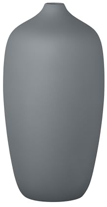 blomus Vase -CEOLA- | Blumenvase aus Keramik | 13Ø x 25H cm | Farbe Agave Green | Dekovasen & Wohnaccessoire
