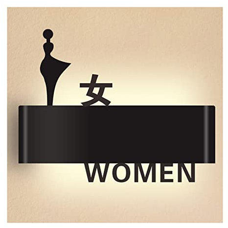 Insegne per toilette, Cartello for bagno for uomo e donna, cartello for bagno for aziende, cartello LED for luoghi pubblici, bar e caffetterie(A)