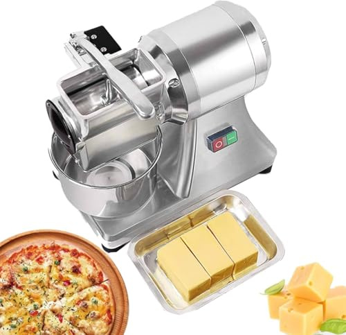 GBHJJ Rallador de Queso EléCtrico de 550 W, Rallador Rotatorio de Acero Inoxidable, Molinillo de Mantequilla EléCtrico de 40 Kg/H, Procesador de Alimentos, para Rallar Queso y Pan Rallado