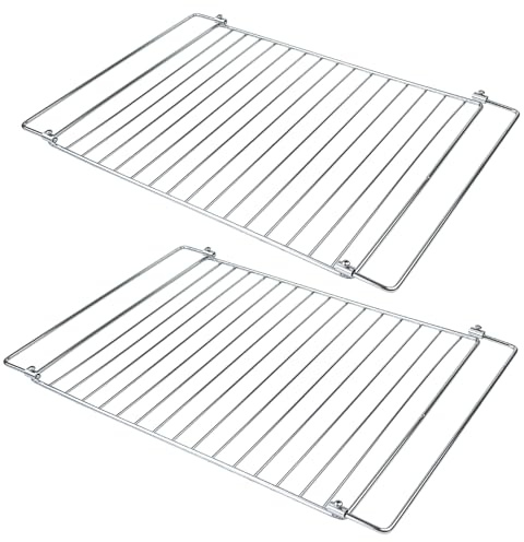 MiViOVEO Baking Grill Rack for Oven, Stainless Steel Expandable Grilling Rack, (16.53~19.29)×12.79 inches, Replacement for Most Brand Ovens Cooling Rack for Cooking and Baking Oven Wire Rack 2 Pcs