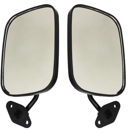 Specchietto retrovisore universale per moto trattori muletto roulotte veicoli elettrici tre quattro ruote carrelli da golf caricatori agricoli slittamento escavatori (nero, una coppia)