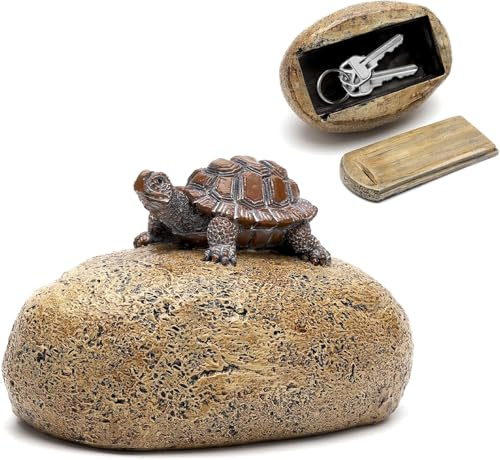 Escondite para llaves al aire libre, piedra para llaves con compartimento secreto, ideal para exteriores
