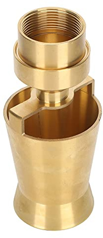 Eacam Brass Ice Tower Nozzle, 1.5 Inch Internal Thread, Brass Fountain Nozzle Head, Easy to Install with 1.6M Coverage Diameter, for Pond and Fountains, Adjustable Spray, Ornamental