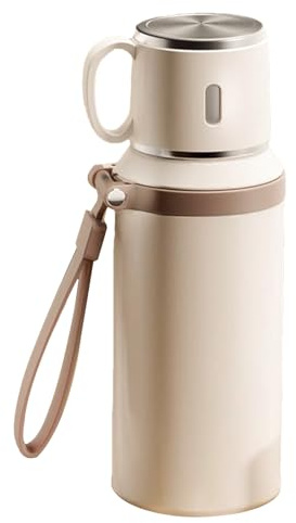 Gobelet isotherme – Bouteille d'eau isotherme en acier inoxydable 316 avec couvercle, 8,5 x 8,5 x 23 cm, bouteille deau isothrme de voyage | Buteille d'eau de sport portable, gobelet de grande capa