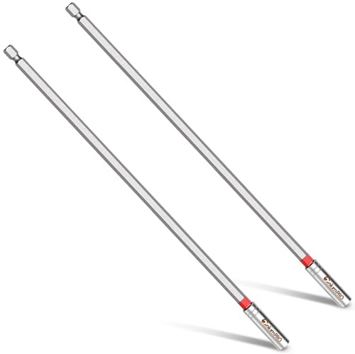 ColumPRO Bitverlängerung 300 mm extra lang, magnetisch, 2er Set, S2-Stahl | Extra lange Verlängerung für Akkuschrauber und Schlagschrauber, ideal für tiefe Schrauben und schwer erreichbare Stellen