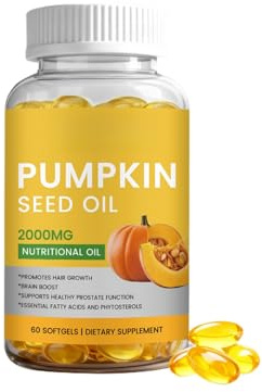 Capsule Molli Di Olio Semi Zucca - Integratore Quotidiano For La Cura Dei Capelli E Del Corpo, Estratto Delicato, 60(1PCS)