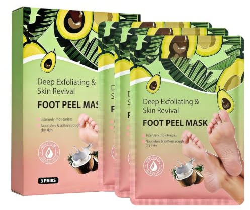 Återfuktande fotmask med kokosnöt, återfuktande fotmask | Peeling Exfoliant, Fuktgivande - med sheasmör, lavendel och kokosnöt mild exfolierande åtgärd