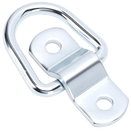 Aramox Ancre D'arrimage à Anneau en D 6 Pièces Crochets 'arrimage de Remorque à Montage en Surface en Métal 1 4 Pouces Support de Chargement Robuste pour Camion Lit Pick-up Remorque Bateau ATV Kayak