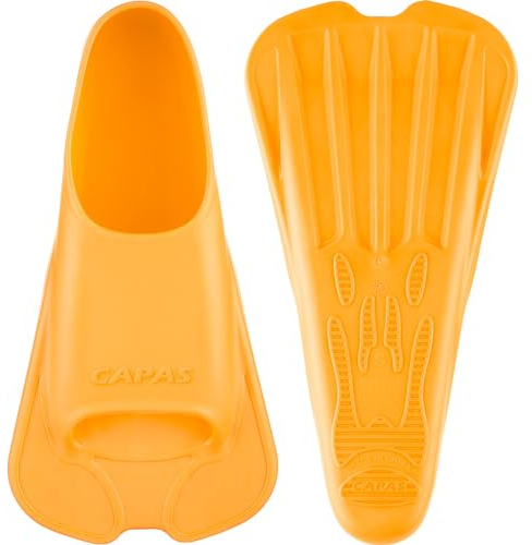 CAPAS Kurze Trainingsflossen | Komfortable Silikon Schwimmflossen | Kurzflossen für Schwimmen | Taucherflossen | Unisex Flossen für Kinder Erwachsene | Kurze Klinge Beinstärke aufbauen