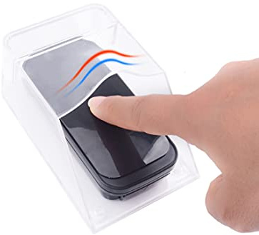 ZUYOOK PC Waterproof Doorbell Cover, Transparent Cover Waterproof Wireless Smart DoorWaterproof Splashproof Box(Doorbell not Included) （1pack）