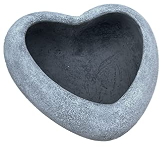 Stone and Style Pflanzherz Pflanzschale Herz mittel frostfest wetterfest Steinguss
