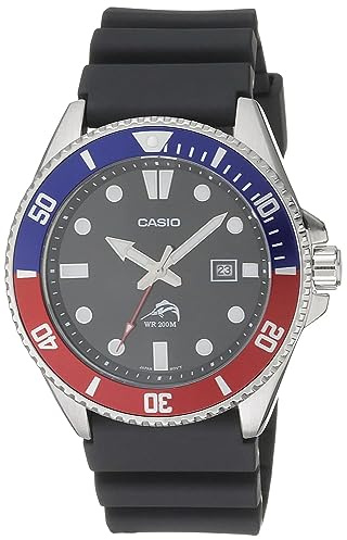 Casio Men Analog Quartz Watch with Plastic Strap MDV-106B-1A2VCF