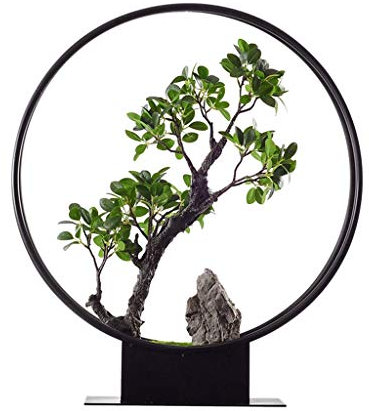 Handmade Chinese Artificial Floral Flower Vase Decoration, Marble Flower Potted Living Room Table Modern Light Luxury Green Plant Jewelry, Artificial Bonsai Artificial Plant Artificial Tree Fake Plant