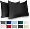 Kissenbezug 50x70 Renforcé Baumwolle (2er-Set) - Schwarz - Dicht gewebt mit 57 Fäden/cm² - Kissenbezug 70x50 cm - Oeko Tex Zertifiziert - Dreamzie