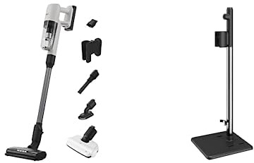 AEG HYGIENIC AP71HB14SH Akku Staubsauger kabellos & AZE164 Ladestation/stielstaubsauger beutellos/leise/umweltfreundlich/handstaubsauger akku / 50 min Laufzeit/leicht/Tierhaare/weiß