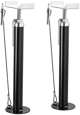 VEVOR 2 STK.Ausziehbares Stützenset Wohnmobile 2,27 t Jeder, Höhenverstellbar 500–1230 mm Stützung, 2 mm Dicke Stahlrohre für Anhänger, Wohnmobile usw. Silber Wohnwagen-Zubehör Wahrung der Stabilität