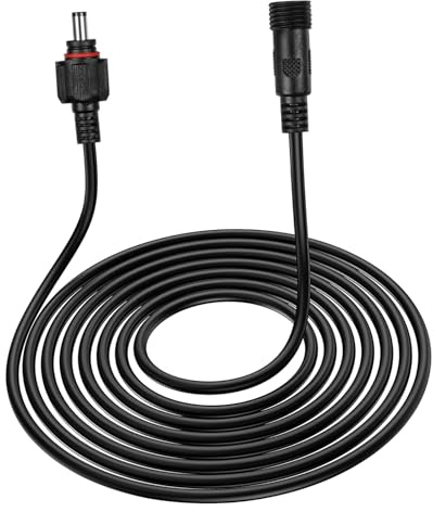 LAPYAPPE Rallonge CâBle D'Alimentation 5M ÉTanche Pour Pompes À Eau Et Lampes Solaires 12V 24V Extension Polyvalente En Cuivre Et Silicone RéSistante Aux IntempéRies