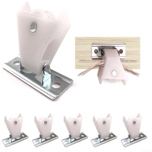 Set di pulegge per tende in metallo e plastica, 6 pezzi, per tende a pacchetto e accessori per la gestione dei cordoncini