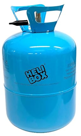 Helibox Party Helium Canister – Disposable Helium Balloon Gas Cylinder, Fills Up To 50 9 Latex Balloons – Helium Tank for Latex & Foil Balloons
