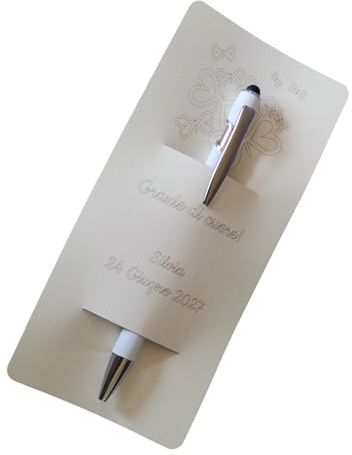 OGGETTANDO SET 12 Segnaposto Segnalibro FARFALLE con Penna Personalizzati, Matrimonio, Nascita, Battesimo, Comunione, Laurea, Cresima, 18, 25 e 50 anni, Anniversari e Compleanni