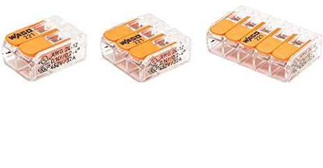Blister panaché de 40 bornes de connexion automatique 2,3 et 5 entrées S221