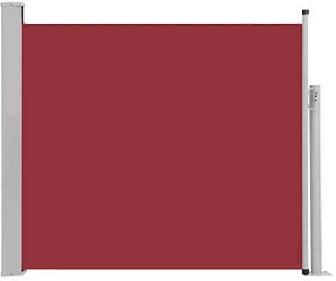 Tidyard Tenda da Sole Laterale Retrattile per Patio Crema/Rosso/Grigio/Marrone,Tenda Paresole Laterale,Tenda da Sole per Esterno,Tenda da Sole Laterale,Tenda da Sole Avvolgibile 100x300 cm