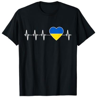Ucraino Ama l'Ucraina Regalo cuore e bandiera Patriottico Maglietta