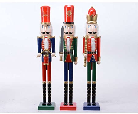 Kaemingk Soldatino schiaccianoci Nutcracker Legno 92x16x13cm 1 Pezzo
