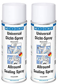WEICON Universal Dicht-Spray, weiß, 400 ml, 2er Set | Allesdicht-Spray, Abdichtspray, Dichtungsspray, Wasserfester Flüssigkunststoff