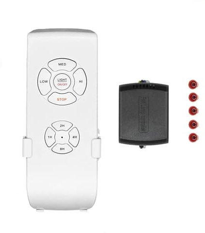 Universal Ceiling Fan Remote Control Kit - 3-in-1 Wireless Mini Remote with Speed Control, Light Switch & Timer for Hunter, Honeywell, Harbor Breeze, Westinghouse & Other Major Brands