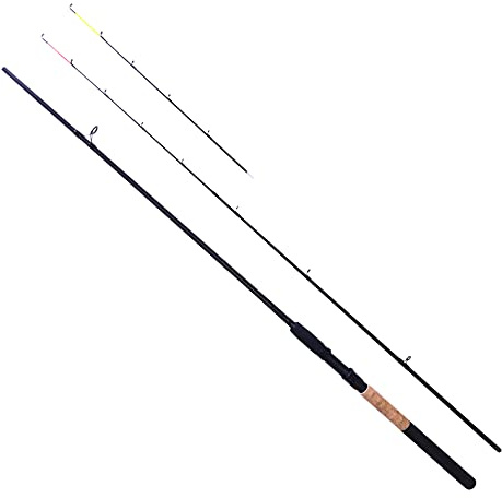 ZWIM - 2,4 m 2 pezzi Feeder canna da pesca/faretra/leger con 2 punte – 80 g peso di lancio 85 g & 141,7 g punte faretra – ideale per pesci di alimentazione inferiore [12-20F240]