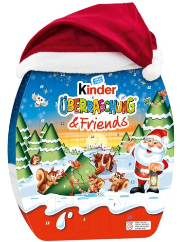 kinder Überraschung & Friends Calendrier de l'Avent – Calendrier de l'Avent avec de délicieuses spécialités chocolatées – 1 calendrier de 404 g