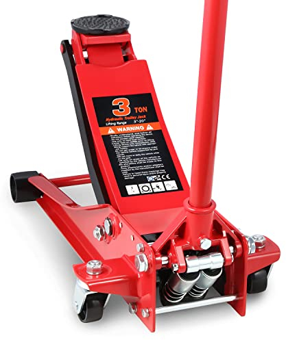 DNA MOTORING TOOLS-00235 Hydraulischer Wagenheber, niedriges Profil, 3 Tonnen Kapazität, Hubbereich 7,6 cm - 50,8 cm