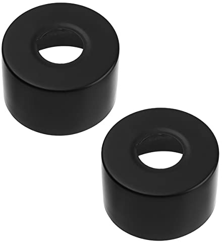 Cozylkx 2er-Pack Edelstahl Wasserhahn Dekor Rohrabdeckungen Wandflansch Rohrlochabdeckungen Rosette, Schwarz,66x25x40mm